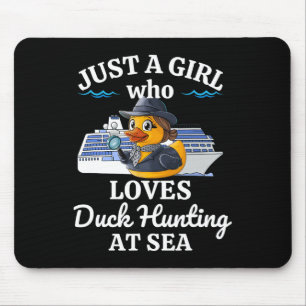 Nur ein Mädchen, das Lieben Enten jagt auf See Cru Mousepad