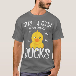 Nur ein Mädchen, das Lieben Enten Niedliche Ente L T-Shirt