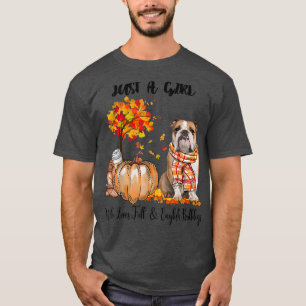 Nur ein Mädchen, das Lieben fallen, Engländer Bull T-Shirt