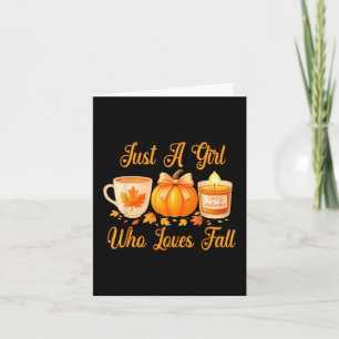 Nur ein Mädchen, das Lieben fallen fallen Pumpkin Karte