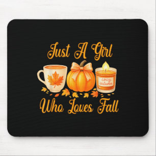 Nur ein Mädchen, das Lieben fallen fallen Pumpkin Mousepad
