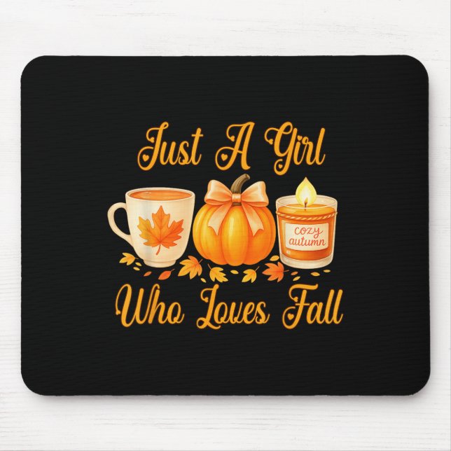 Nur ein Mädchen, das Lieben fallen fallen Pumpkin  Mousepad (Vorne)