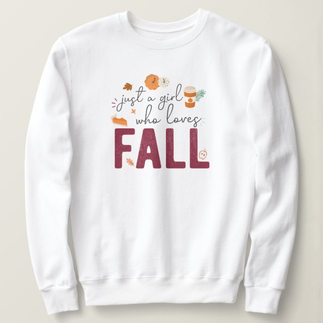 Nur ein Mädchen, das Lieben fallen lässt Sweatshirt (Design vorne)