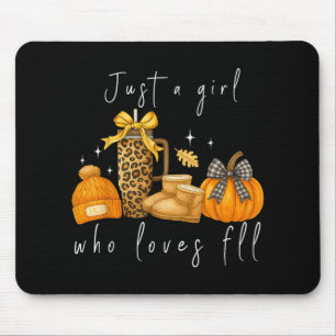 Nur ein Mädchen, das Lieben fallen Pumpkin Coquett Mousepad