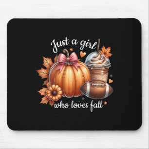 Nur ein Mädchen, das Lieben fallen Pumpkin Footbal Mousepad