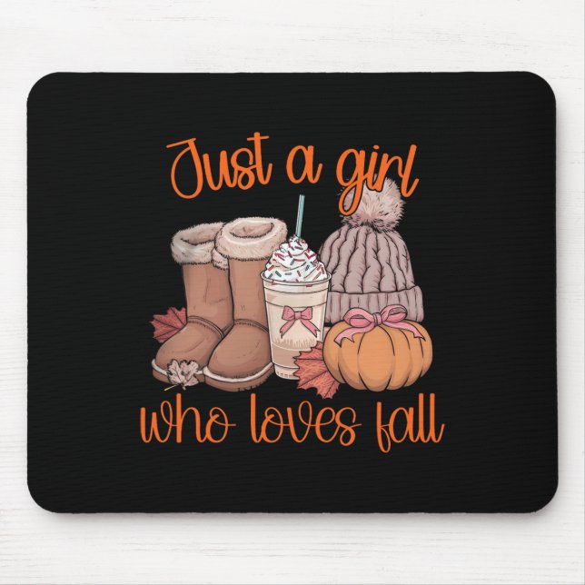 Nur ein Mädchen, das Lieben fallen Pumpkin Gewürz- Mousepad (Vorne)