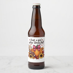 Nur ein Mädchen, das Lieben fallen Pumpkin GewürzL Bierflaschenetikett