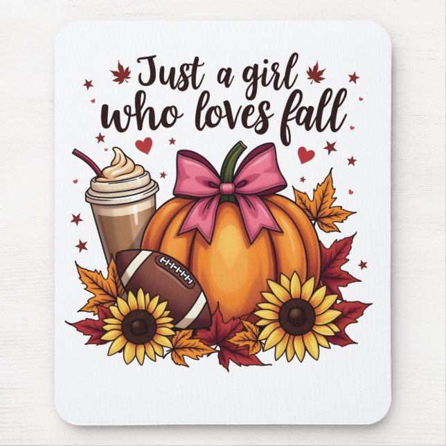 Nur ein Mädchen, das Lieben fallen Pumpkin GewürzL Mousepad (Vorne)