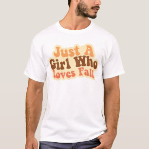 Nur ein Mädchen, das Lieben fallen Pumpkin Hallowe T-Shirt