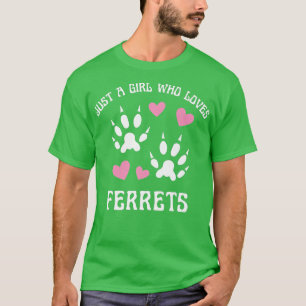 Nur ein Mädchen, das Lieben Ferrets Frauen Süße Ti T-Shirt