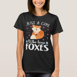 Nur ein Mädchen, das Lieben Fox Niedlich Fox fütte T-Shirt