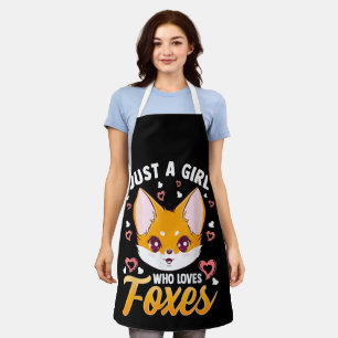 Nur ein Mädchen, das Lieben Foxes Kinder Mädchen N Schürze
