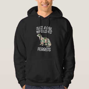Nur ein Mädchen, das Lieben Frettchen für Frauen s Hoodie