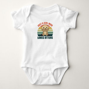 Nur ein Mädchen, das Lieben für Otter - Niedliches Baby Strampler