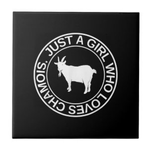 Nur ein Mädchen, das Lieben Gämse Geschenk für Fra Fliese