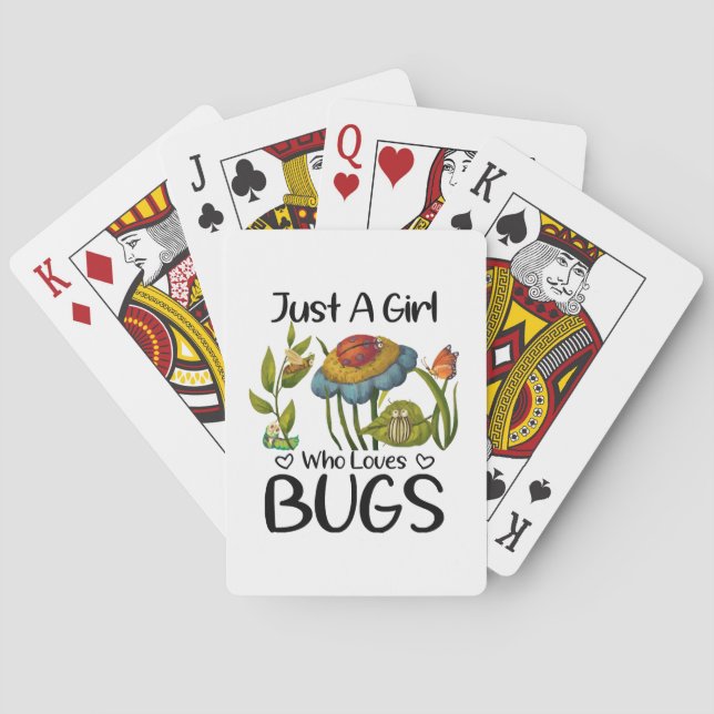 Nur ein Mädchen, das Lieben hat Spielkarten (Rückseite)