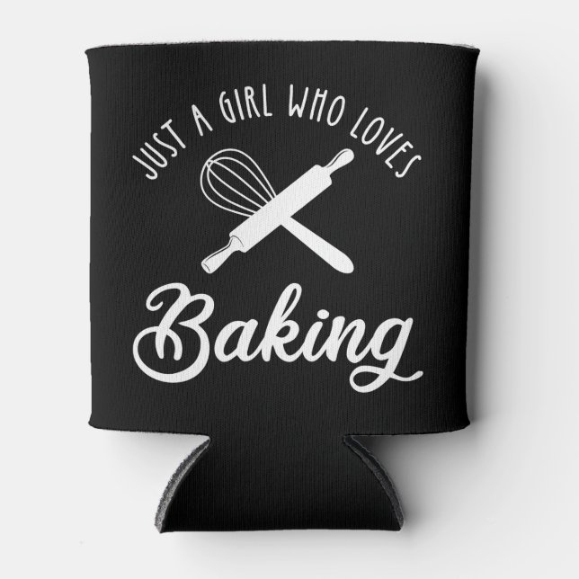 Nur ein Mädchen, das Lieben hat zu backen Dosenkühler (Vorderseite)