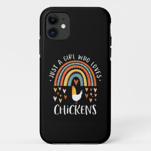 Nur ein Mädchen, das Lieben Hühner Regenbogen Gesc Case-Mate iPhone Hülle