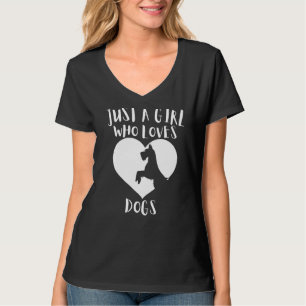 Nur ein Mädchen, das Lieben Hunde Schwarzen Hund N T-Shirt