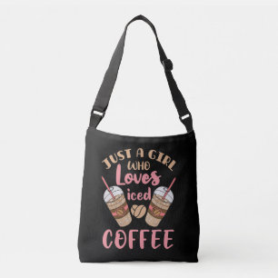 Nur ein Mädchen, das Lieben Kaffee geippt hat Tragetaschen Mit Langen Trägern