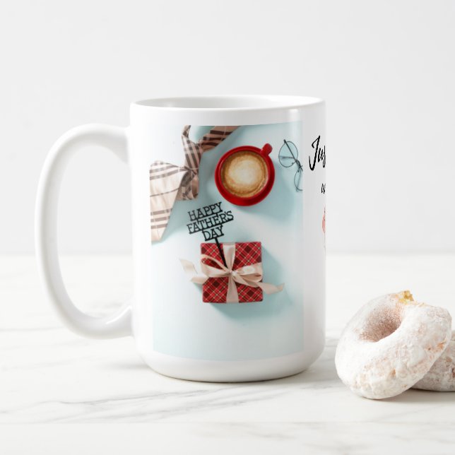 Nur ein Mädchen, das Lieben Kaffee Vatertag Tasse (Mit Donut)