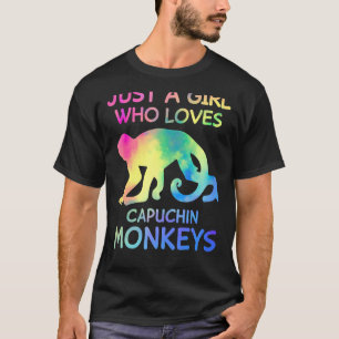 Nur ein Mädchen, das Lieben Kapuziner Affen Funny T-Shirt
