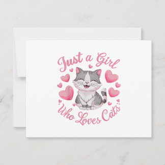 Nur ein Mädchen, das Lieben Katzen Niedliche Katze