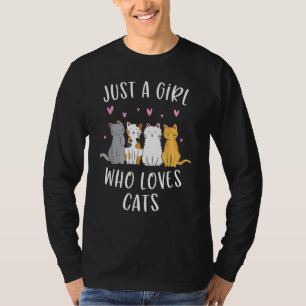 Nur ein Mädchen, das Lieben Katzen Niedliche Katze T-Shirt