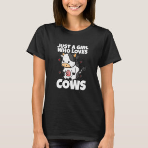 Nur ein Mädchen, das Lieben Kuh Niedliche Kostüme T-Shirt