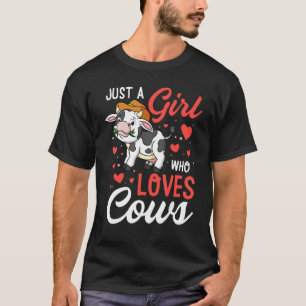 Nur ein Mädchen, das Lieben Kühe ernten landwirtsc T-Shirt