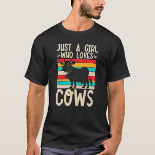 Nur ein Mädchen, das Lieben Kühe ernten landwirtsc T-Shirt