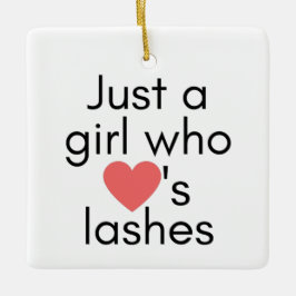 Nur ein Mädchen, das Lieben lahmt Keramikornament
