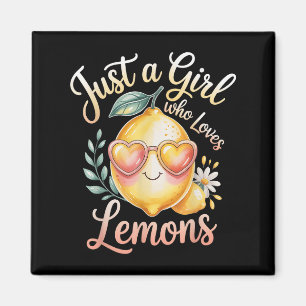 Nur ein Mädchen, das Lieben Lemons Women Girls - N Magnet