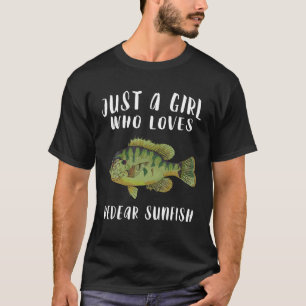 Nur ein Mädchen, das Lieben lieben Sunfish Fisch L T-Shirt