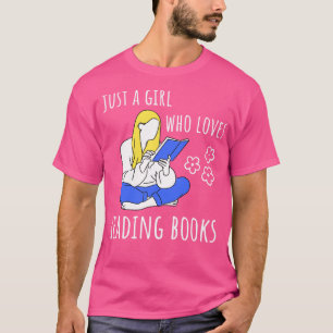 Nur ein Mädchen, das Lieben liest Bücher lange Sch T-Shirt