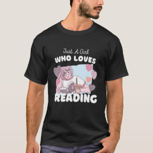 Nur ein Mädchen, das Lieben liest Niedliche Bookwo T-Shirt