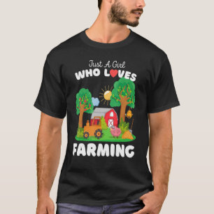 Nur ein Mädchen, das Lieben, Niedlichen Bauer zu z T-Shirt