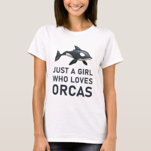 Nur ein Mädchen, das Lieben Orcas Funny Orca T-Shirt