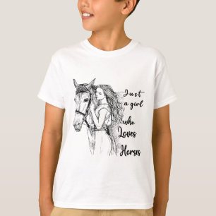 Nur ein Mädchen, das Lieben Pferde Pferde reiten S T-Shirt
