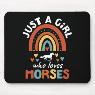 Nur ein Mädchen, das Lieben Pferde reiten für Mädc Mousepad