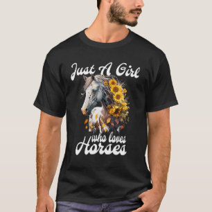 Nur ein Mädchen, das Lieben Pferde reiten Niedlich T-Shirt