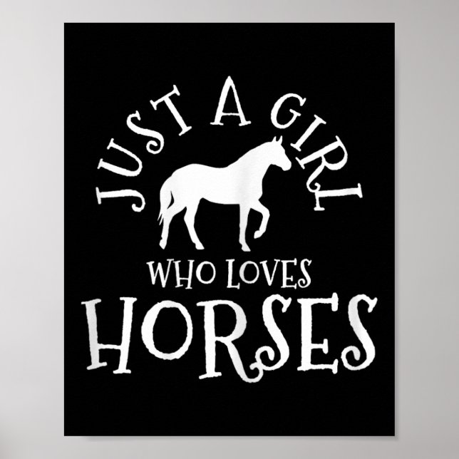 Nur ein Mädchen, das Lieben Pferde Reiten Poster (Vorne)