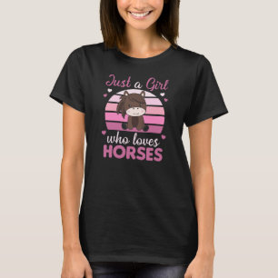 Nur ein Mädchen, das Lieben Pferde süße Pony T-Shirt