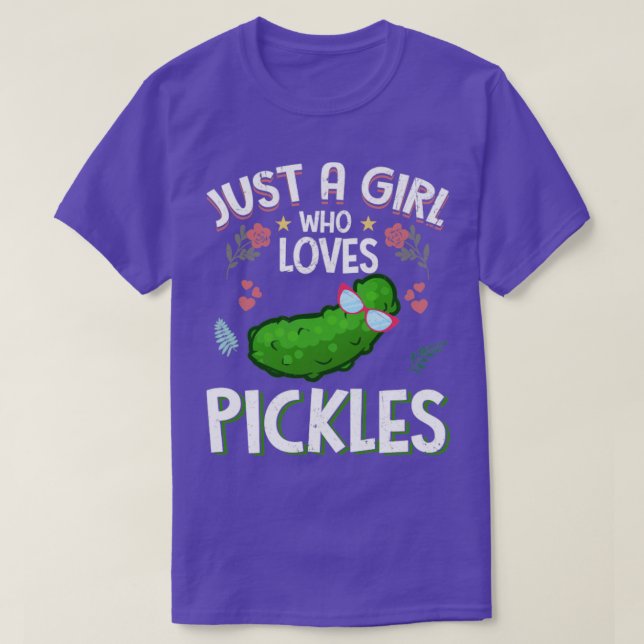 Nur ein Mädchen, das Lieben Pickles Funny Bauer T-Shirt (Design vorne)