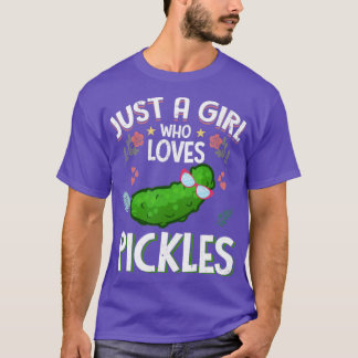 Nur ein Mädchen, das Lieben Pickles Funny Bauer T-Shirt