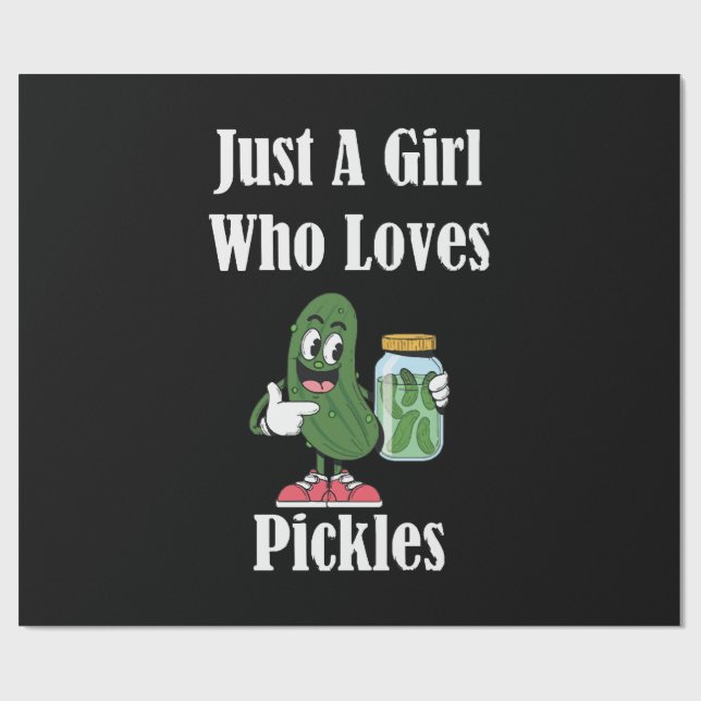 Nur ein Mädchen, das Lieben Pickles Pickles. Geschenkpapier (Flach)