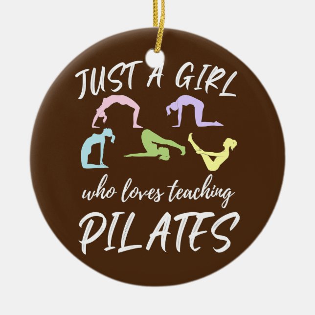 Nur ein Mädchen, das Lieben Pilates Pilates Pilate Keramik Ornament (Vorne)