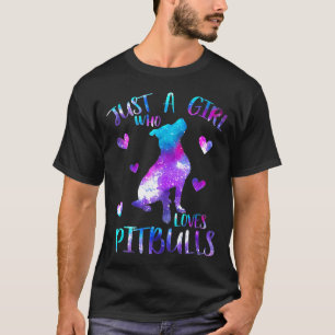 Nur ein Mädchen, das Lieben Pitbules Galaxy Space  T-Shirt