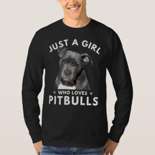 Nur ein Mädchen, das Lieben Pitbulls essenziell 22 T-Shirt