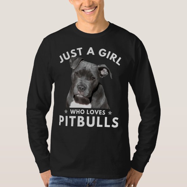 Nur ein Mädchen, das Lieben Pitbulls essenziell 22 T-Shirt (Vorderseite)